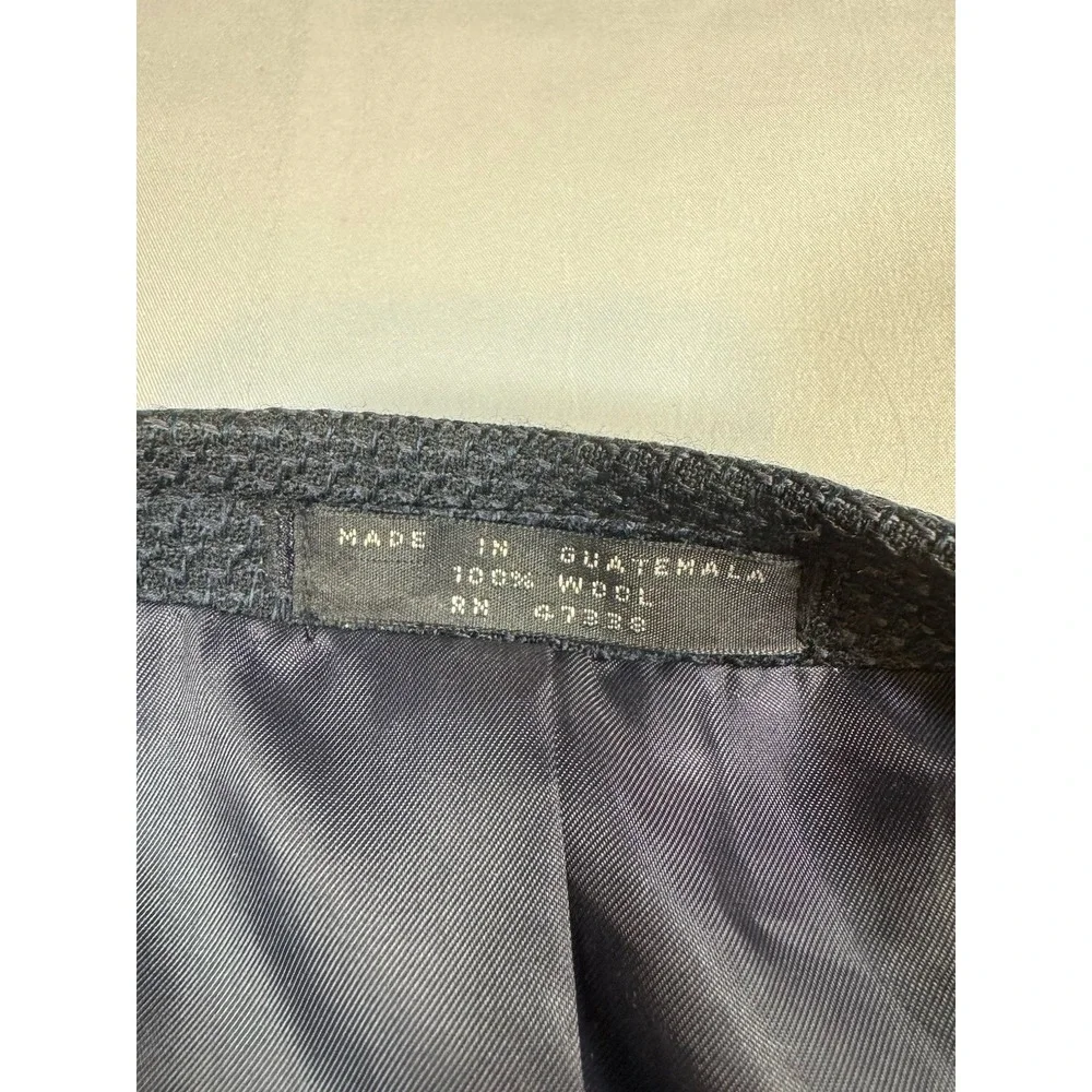 Jones New York Collection Blazer Mens 44 Navy Athletic Fit 100% Wool Jacket